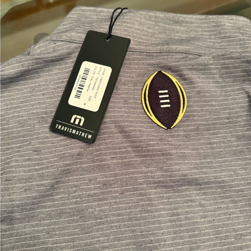 Grey Medium Travis Mathew CFP Sugar Bowl 1/4 Zip
